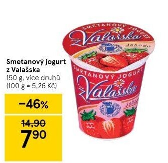 Jogurt smetanový ochucený z Valašska Mlékárna Valašské Meziříčí