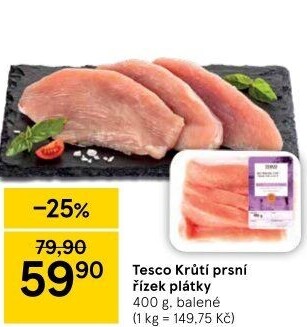 Krůtí prsní řízky Tesco