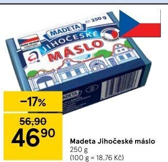 Máslo Jihočeské Madeta