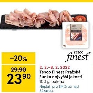 Šunka pražská nejvyšší jakosti Tesco Finest