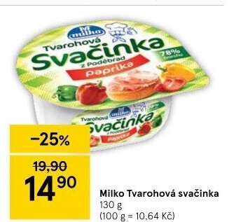 Svačinka zeleninový tvaroh Milko