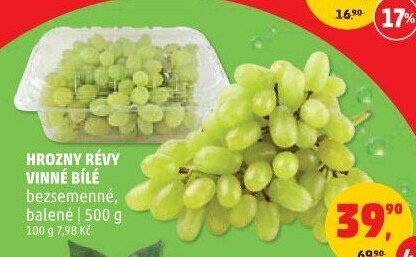 Hrozny bílé bezsemenné