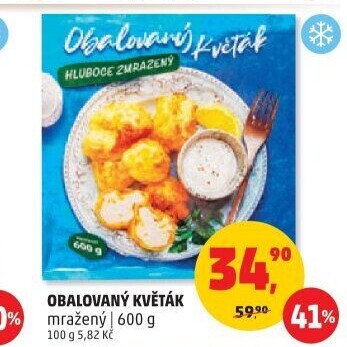 Květák obalovaný mražený