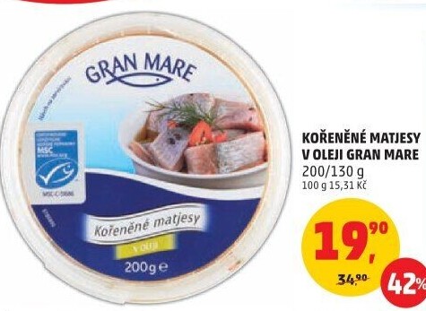 Matjesy kořeněné v oleji Gran Mare