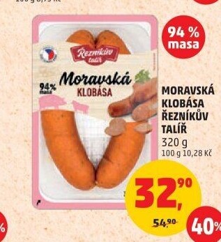 Moravská klobása Řezníkův talíř