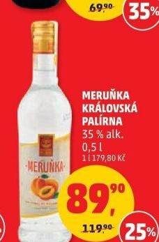 Pálenka Meruňka Královská palírna