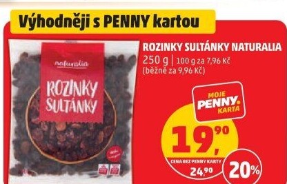 Rozinky Sultánky Naturalia