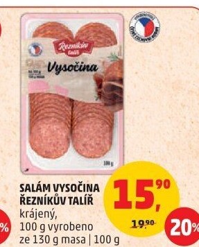 Salám Vysočina Řezníkův talíř