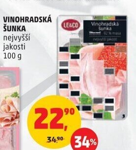 Šunka vinohradská nejvyšší jakosti LE&amp