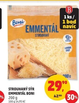 Sýr Ementál strouhaný Boni