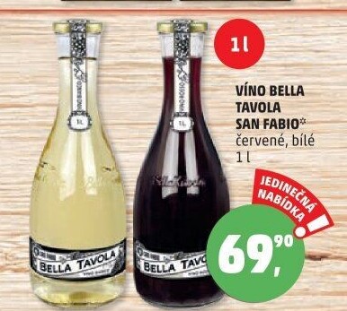 Víno Bella Tavola San Fabio