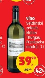 Víno Veltlínské zelené Vinné sklepy Podivín
