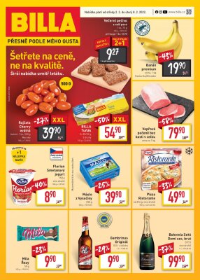 akční leták BILLA 2.2.2022-8.2.2022
