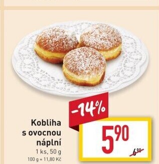Kobliha s ovocnou náplní