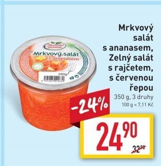 Mrkvový salát s ananasem Jihočeská zelenina