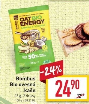 Ovesná energy kaše bio Bombus