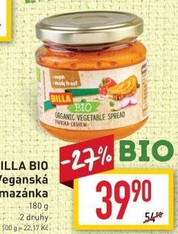 Pomazánka veganská Bio Billa