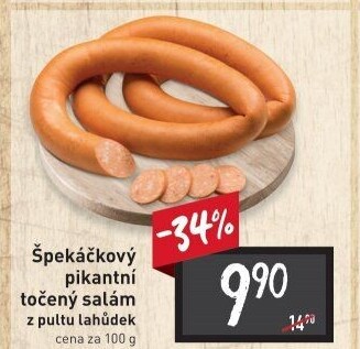 Salám špekáčkový pikantní točený