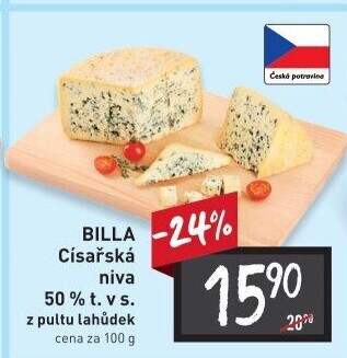 Sýr Niva císařská 50% Billa