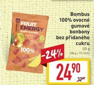 Želé bonbony fruit energy Bombus