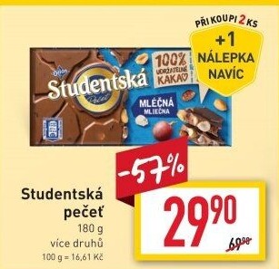 Čokoláda Studentská pečeť Orion