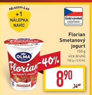Jogurt smetanový Florian Olma