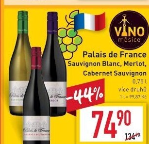 Víno Merlot Palais de France