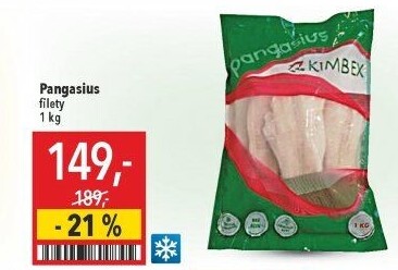 Pangasius filety mražený Kimbex