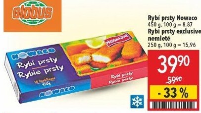 Rybí prsty předsmažené mražené Nowaco