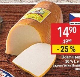 Sýr Eidam uzený 30% Lacrum
