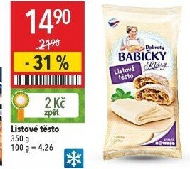 Těsto listové mražené Dobroty babičky Kláry