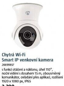 Bezpečnostní kamera IP Smart Nedis