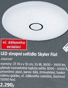 LED stropní svítidlo Skyler Flat Tween Light