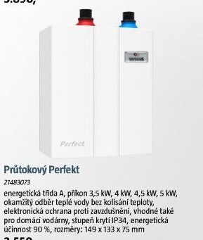 Průtokový ohřívač Perfect