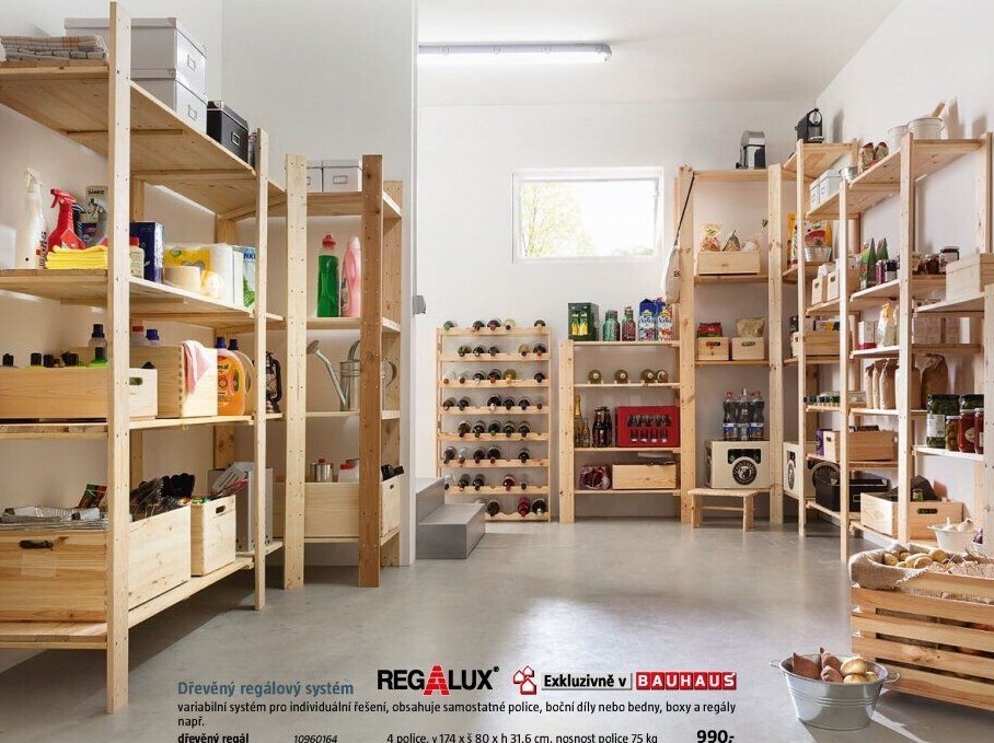 Regál dřevěný Regalux