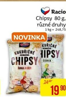 Chipsy kukuřičné Racio