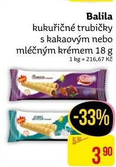 Kukuřičné trubičky bez lepku Balila