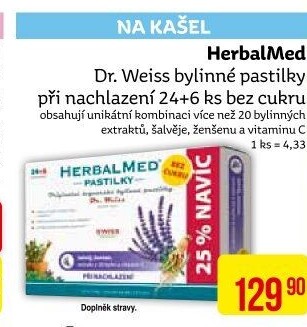 Pastilky při nachlazení HerbalMed Dr. Weiss