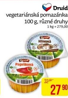Vegetariánská pomazánka Druid