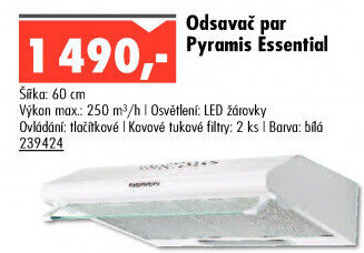 Digestoř Pyramis Essential