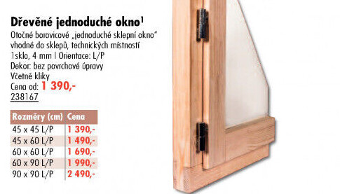 Dřevěné okno Radex