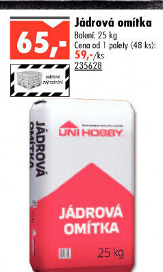 Jádrová omítka Uni Hobby