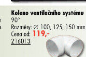 Koleno ventilačního systému