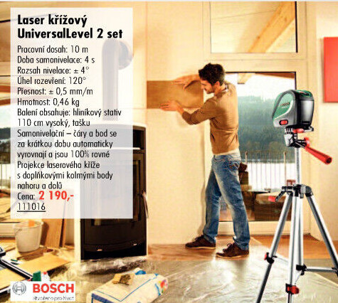 Křížový laser Bosch UniversalLevel 2 Set