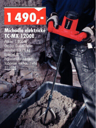 Míchač lepidel a malty TC-MX 1200 E Einhell Classic