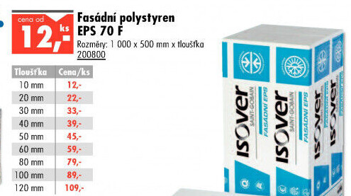 Polystyren fasádní Isover EPS