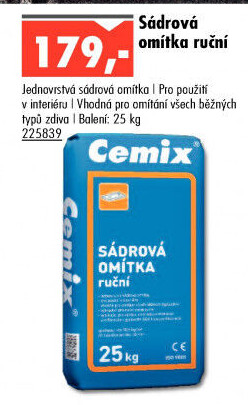 Sádrová omítka Cemix