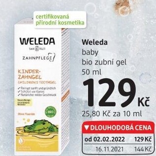 Gel na zuby dětský Weleda
