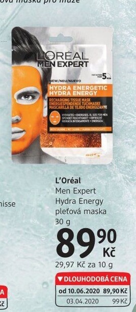 Maska pleťová Men Expert L'