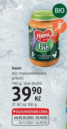 Masozeleninový příkrm bio Hami